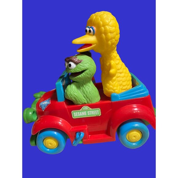 Sesame Street Vintage (illco, 1988) Wobbly Car Big Bird, Oscar, Ernie - Picture 6 of 12